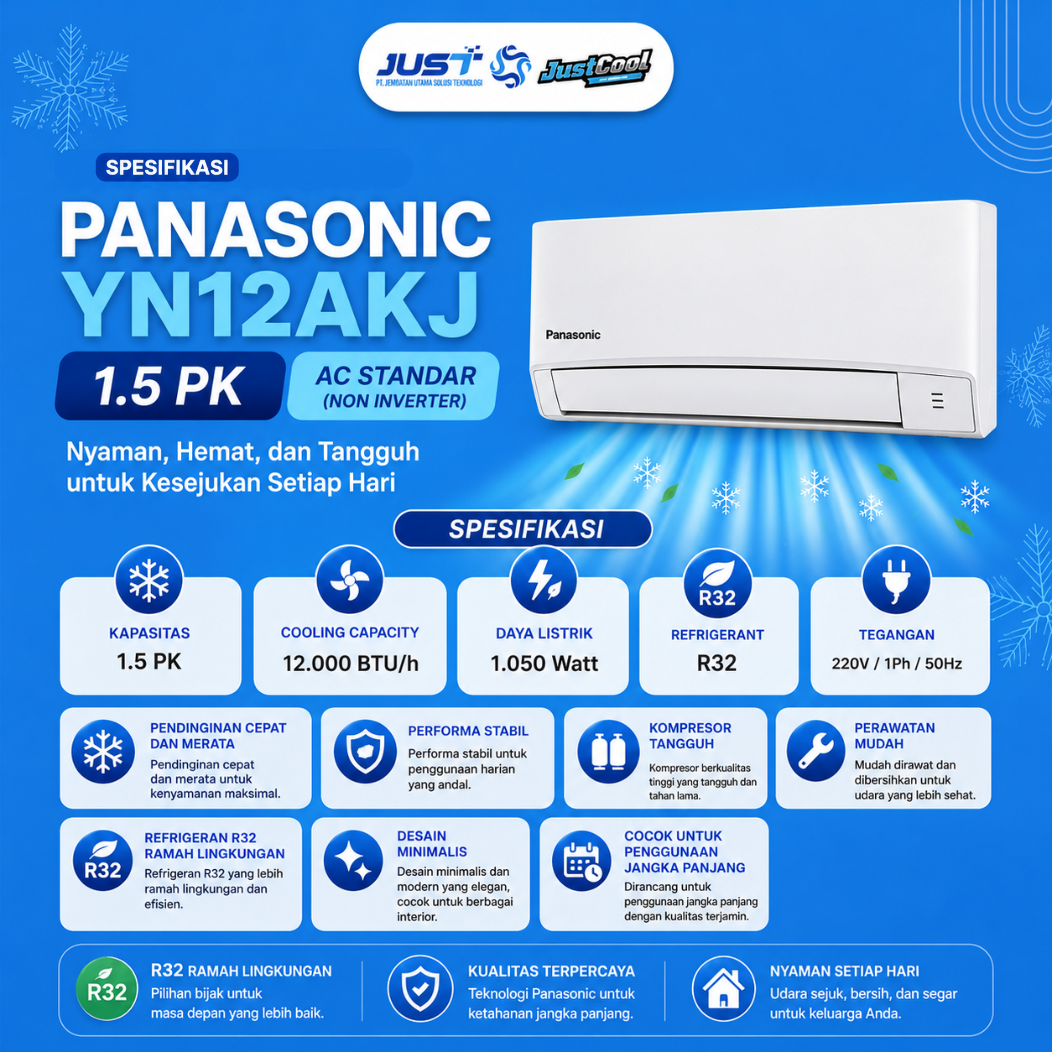 Panasonic Non-Inverter 1.5 PK 2
