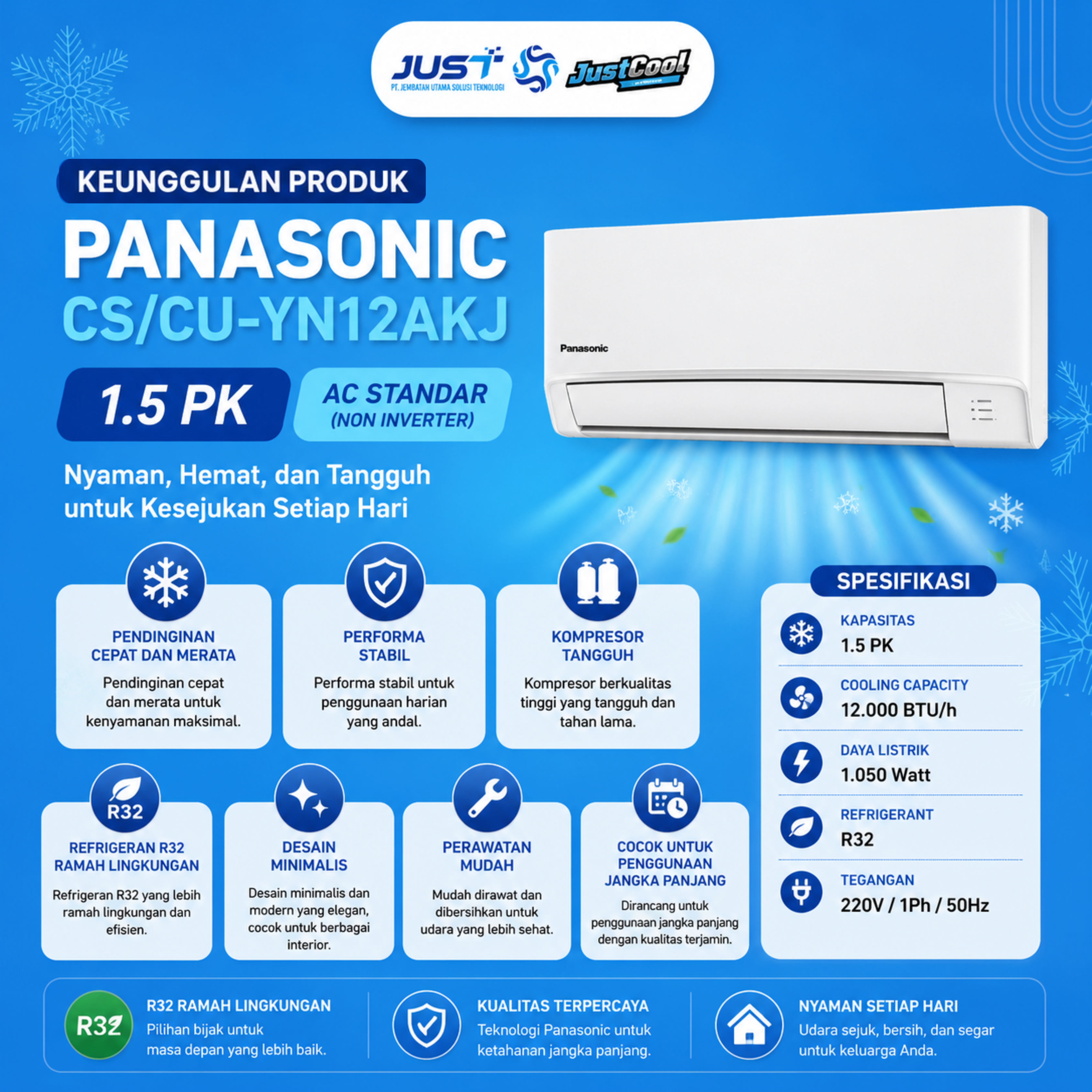 Panasonic Non-Inverter 1.5 PK 3