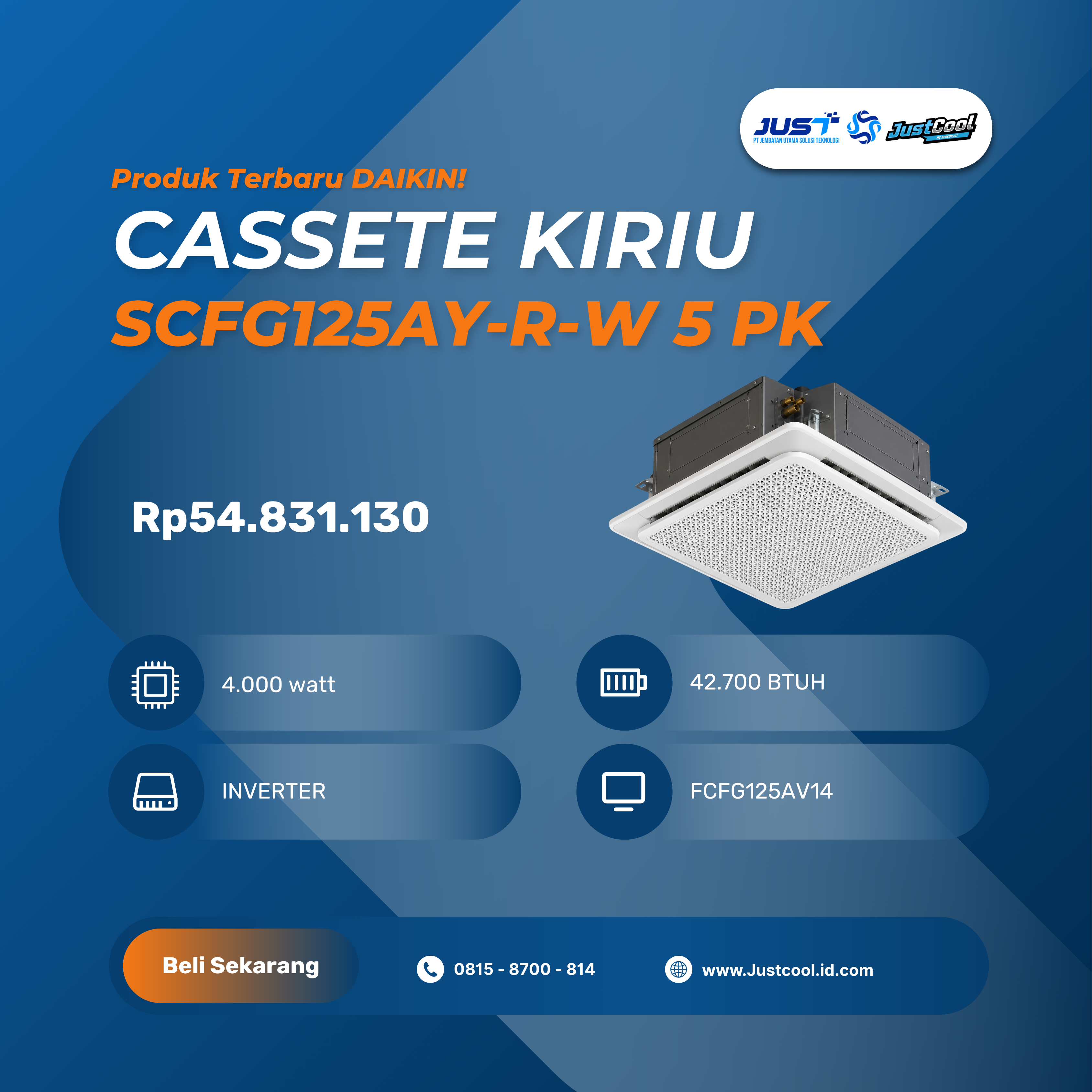 Daikin Cassette Kiriu SCFG125AY-R-W 5PK