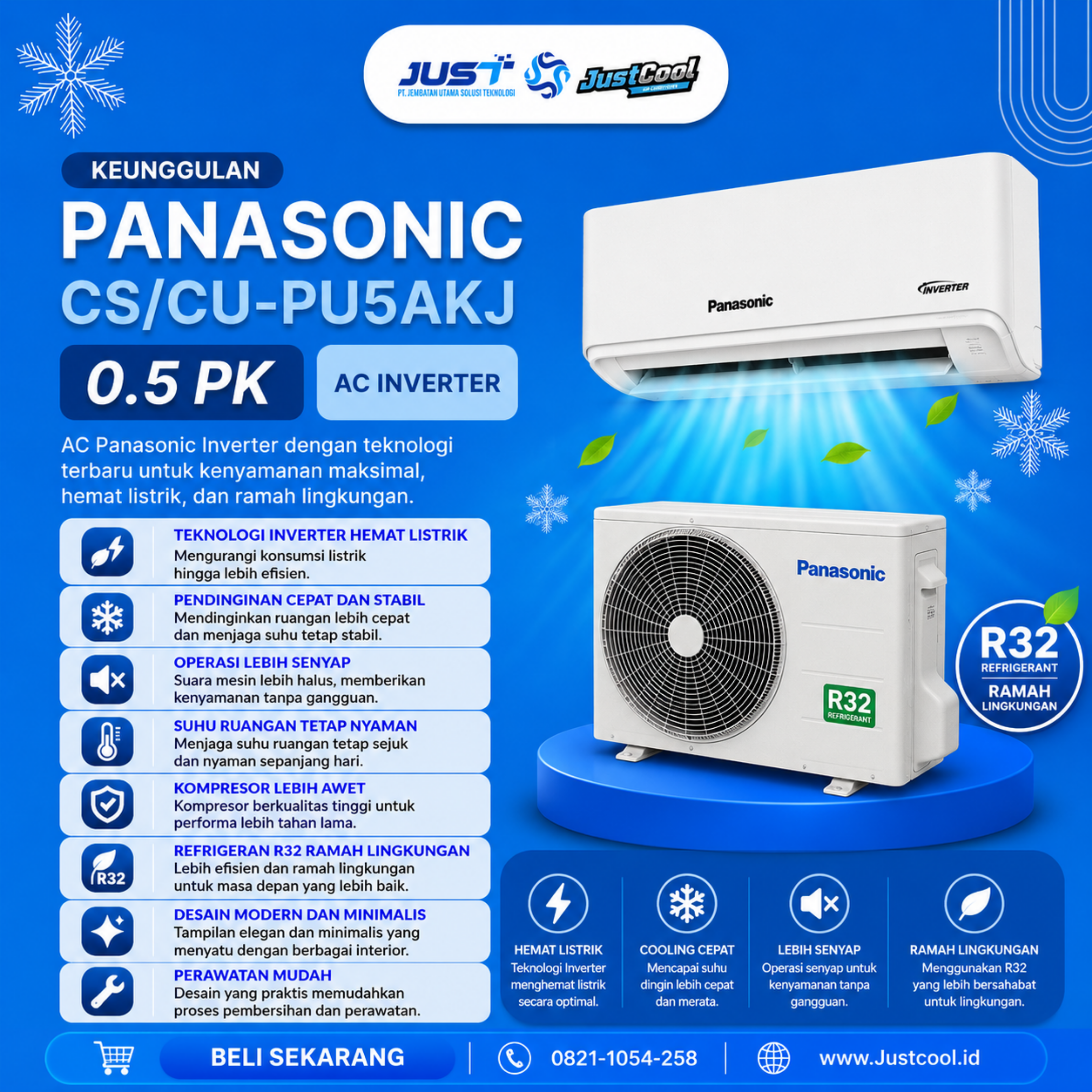 Panasonic Inverter CS/CU 0.5PK 2