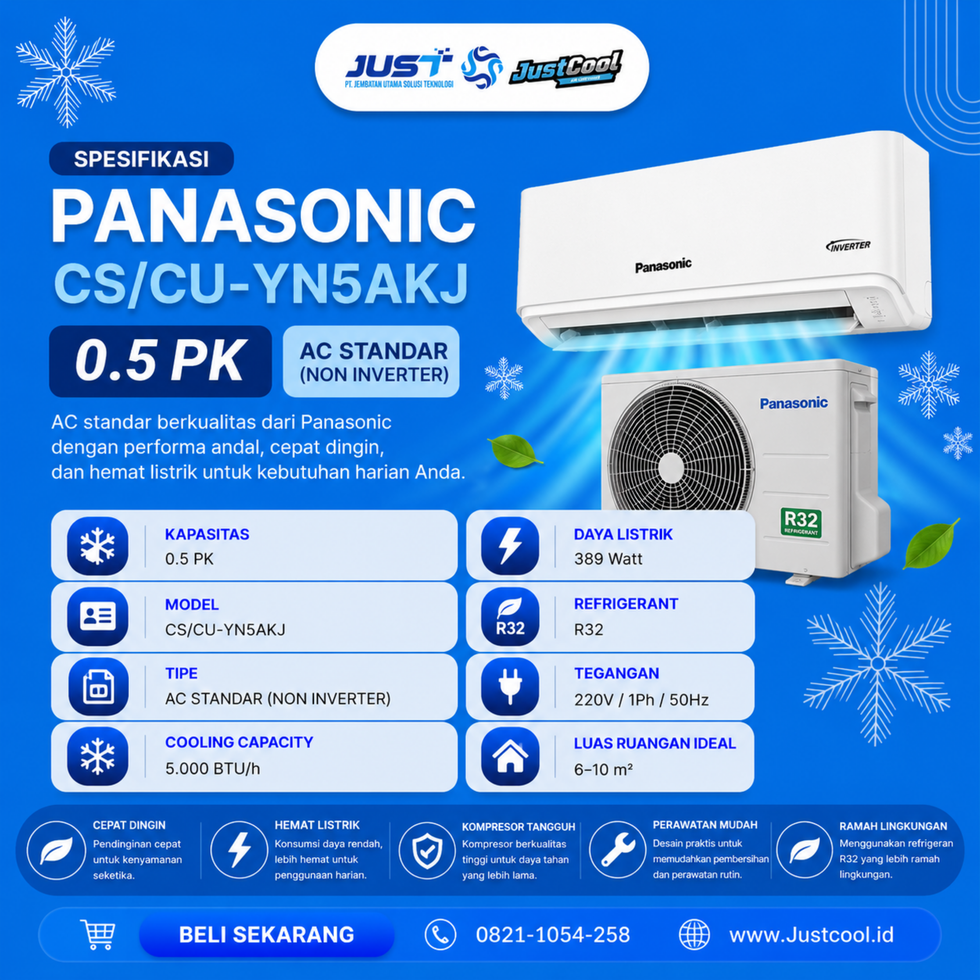 Panasonic Non-Inverter  0.5 PK 3