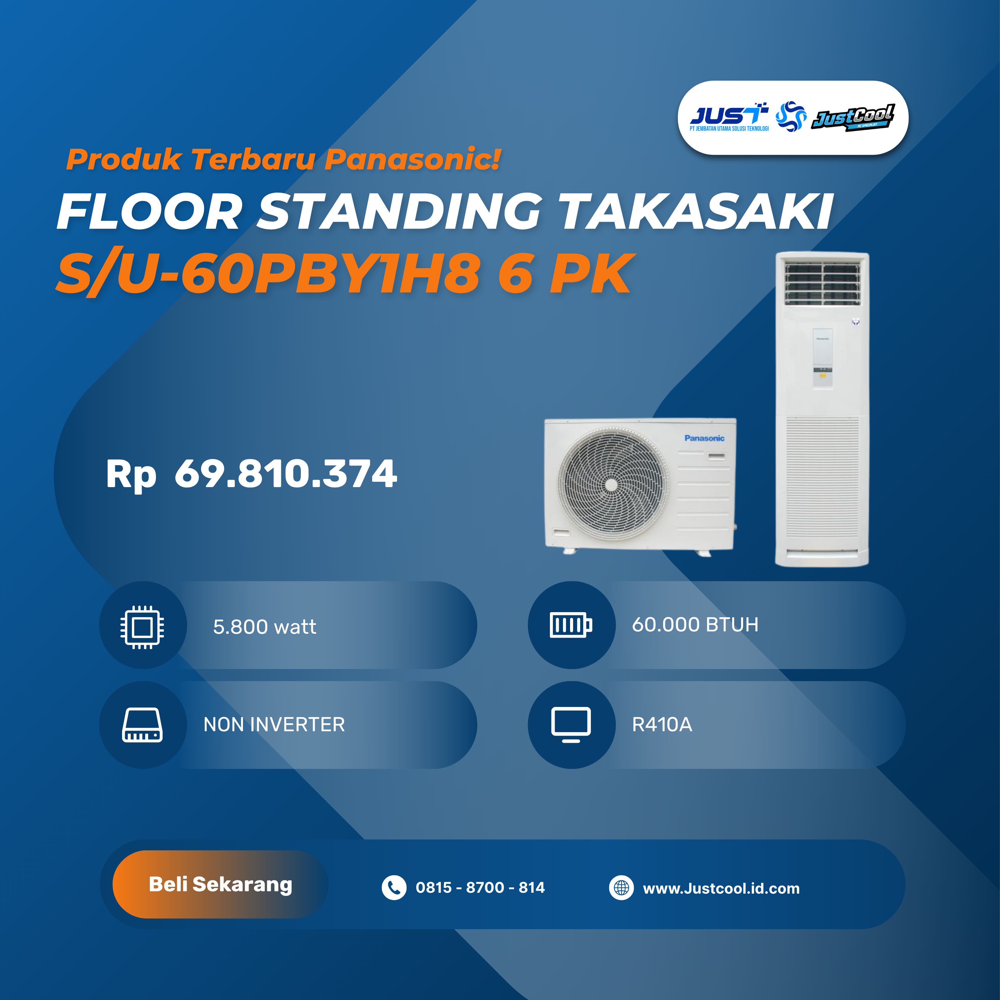 Panasonic Floorstanding Takasaki R410A 6PK