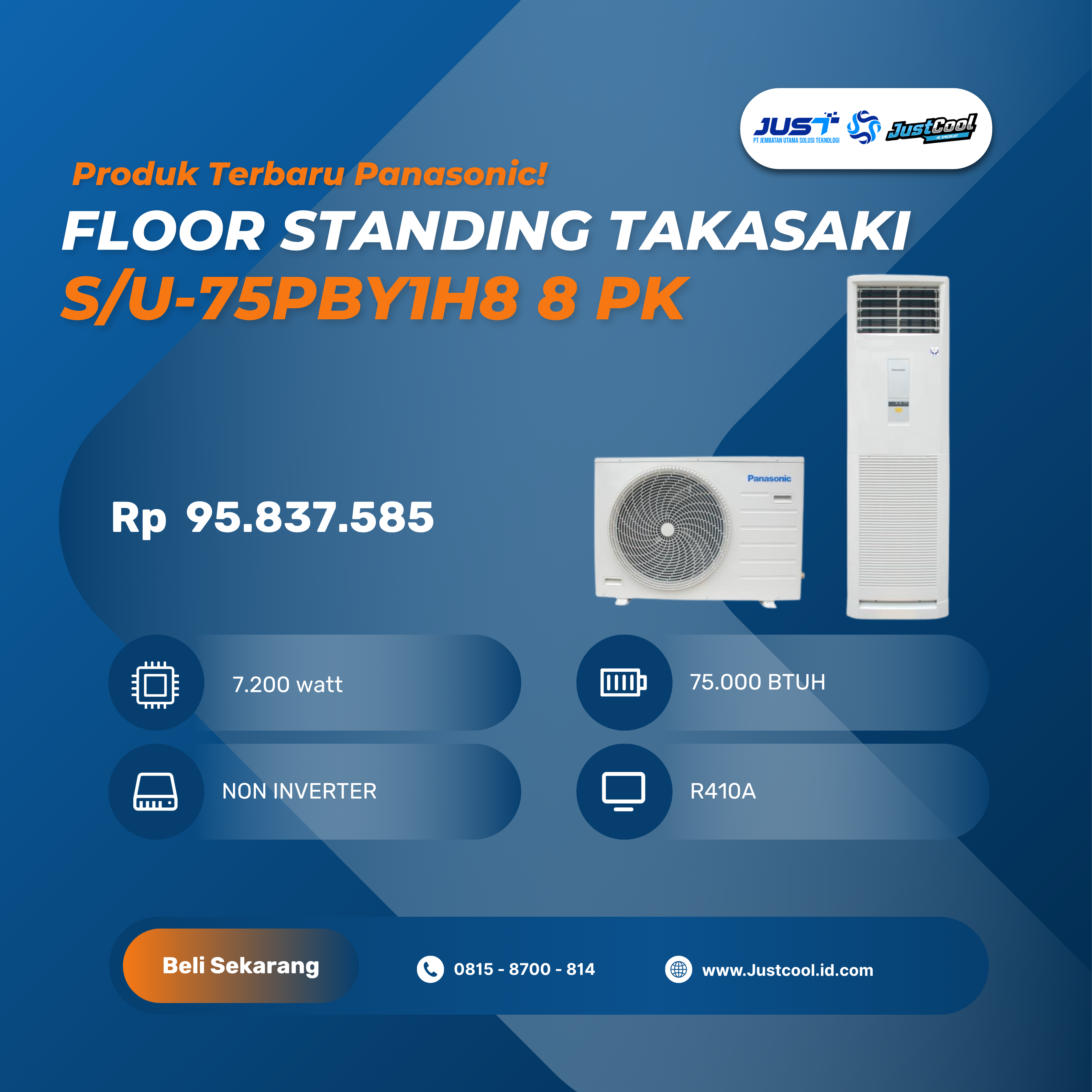 Panasonic Floorstanding Takasaki R410A 8PK
