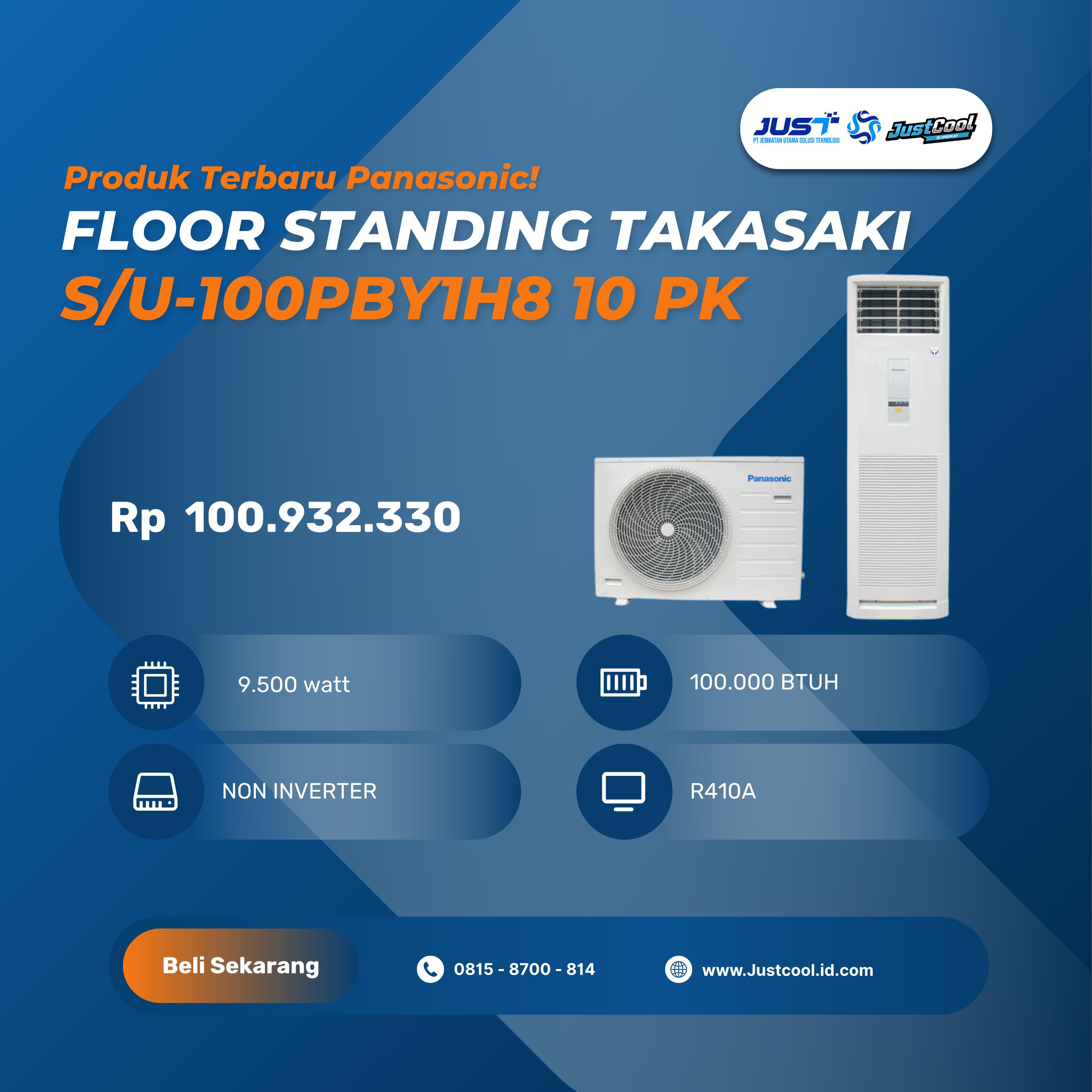 Panasonic Floorstanding Takasaki R410A 10PK