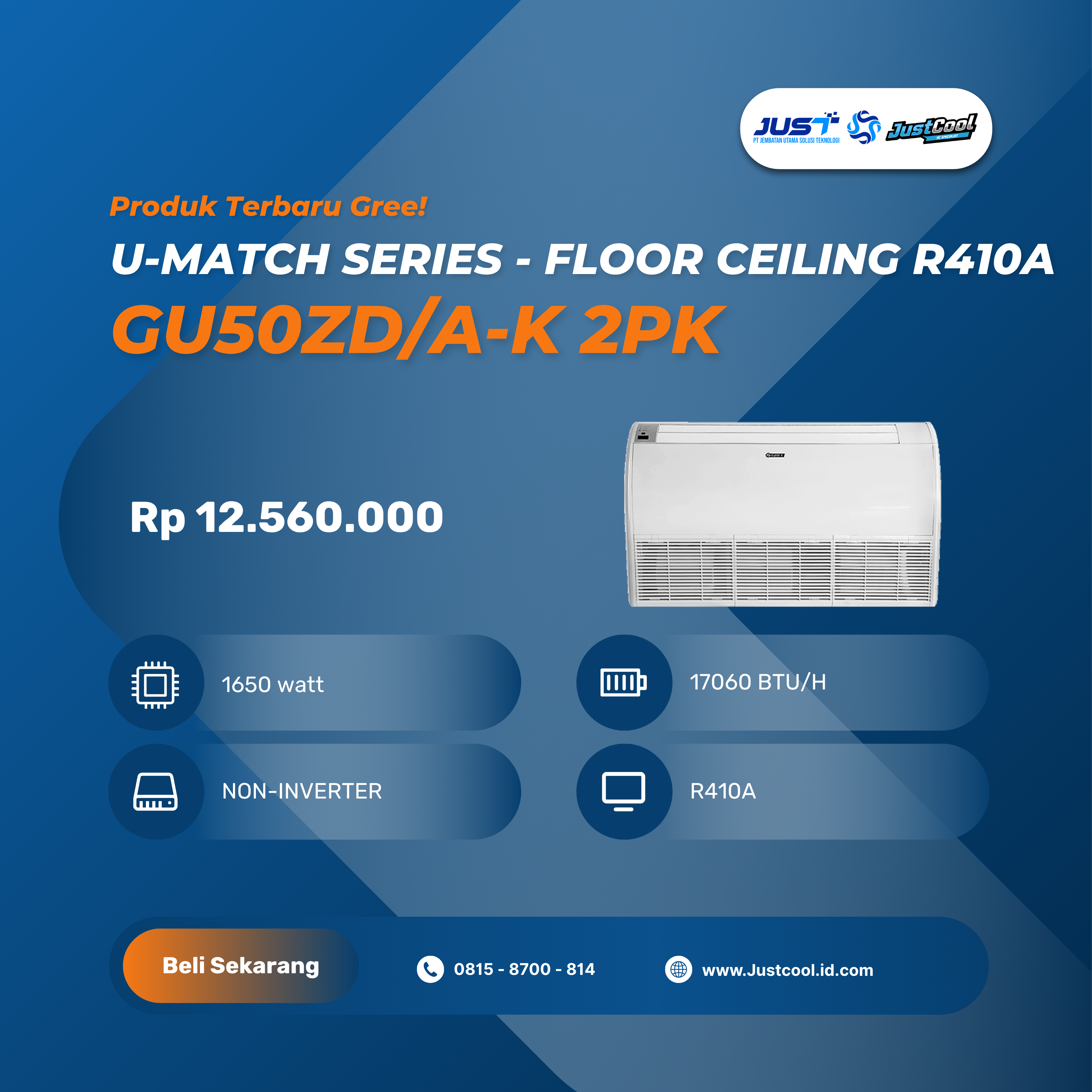 Gree U-Match Series - Floor Ceiling R410A 2PK