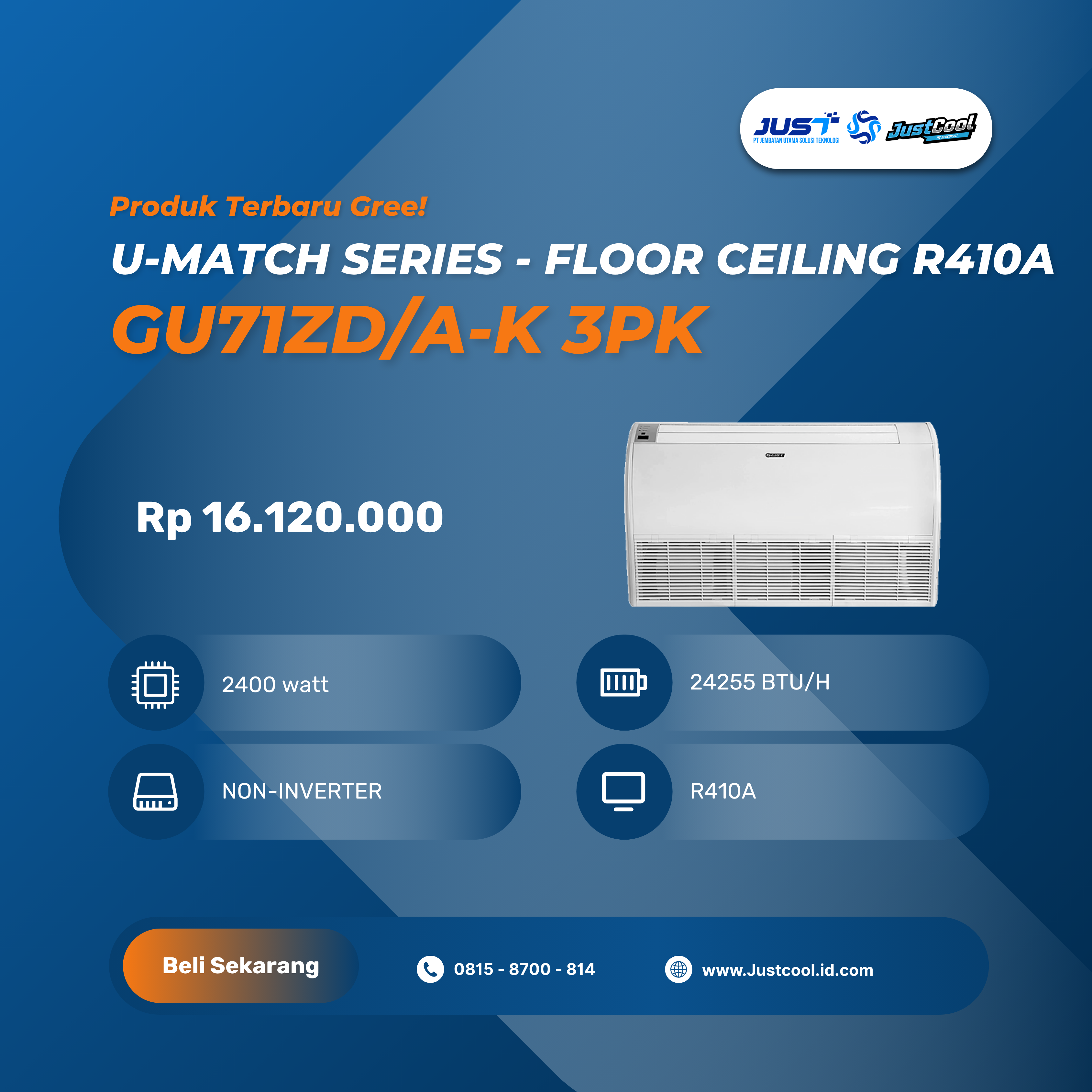Gree U-Match Series - Floor Ceiling R410A 3PK
