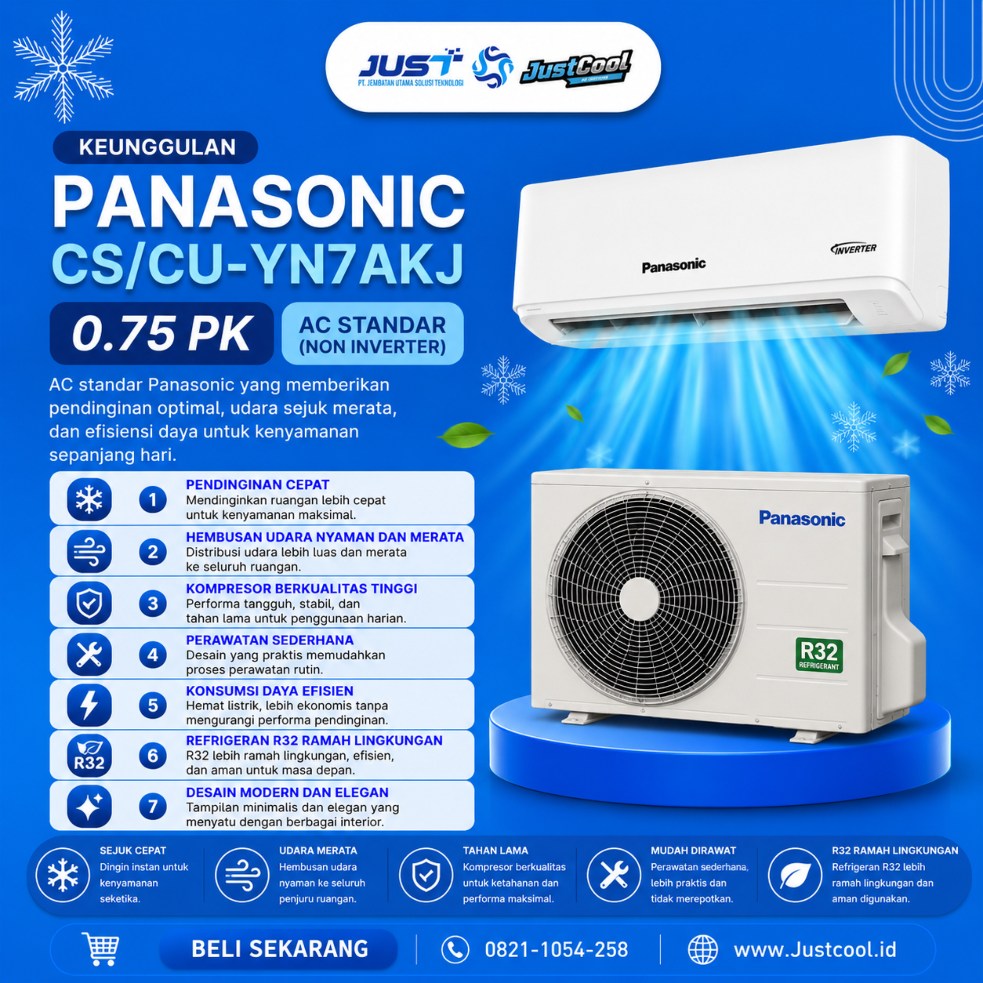 Panasonic Non-Inverter 0.75 PK 2
