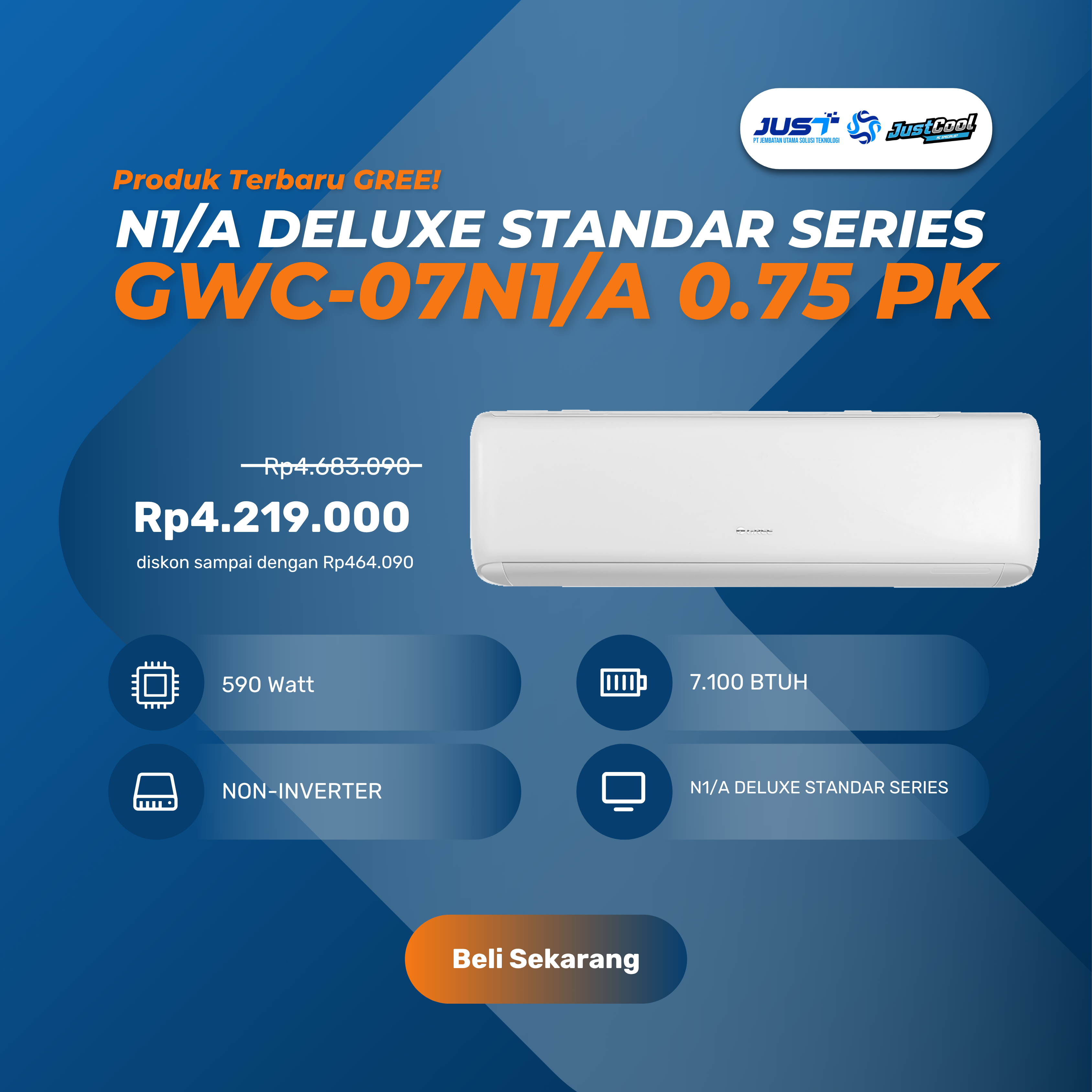 Gree Deluxe Standar Series 0.75 PK