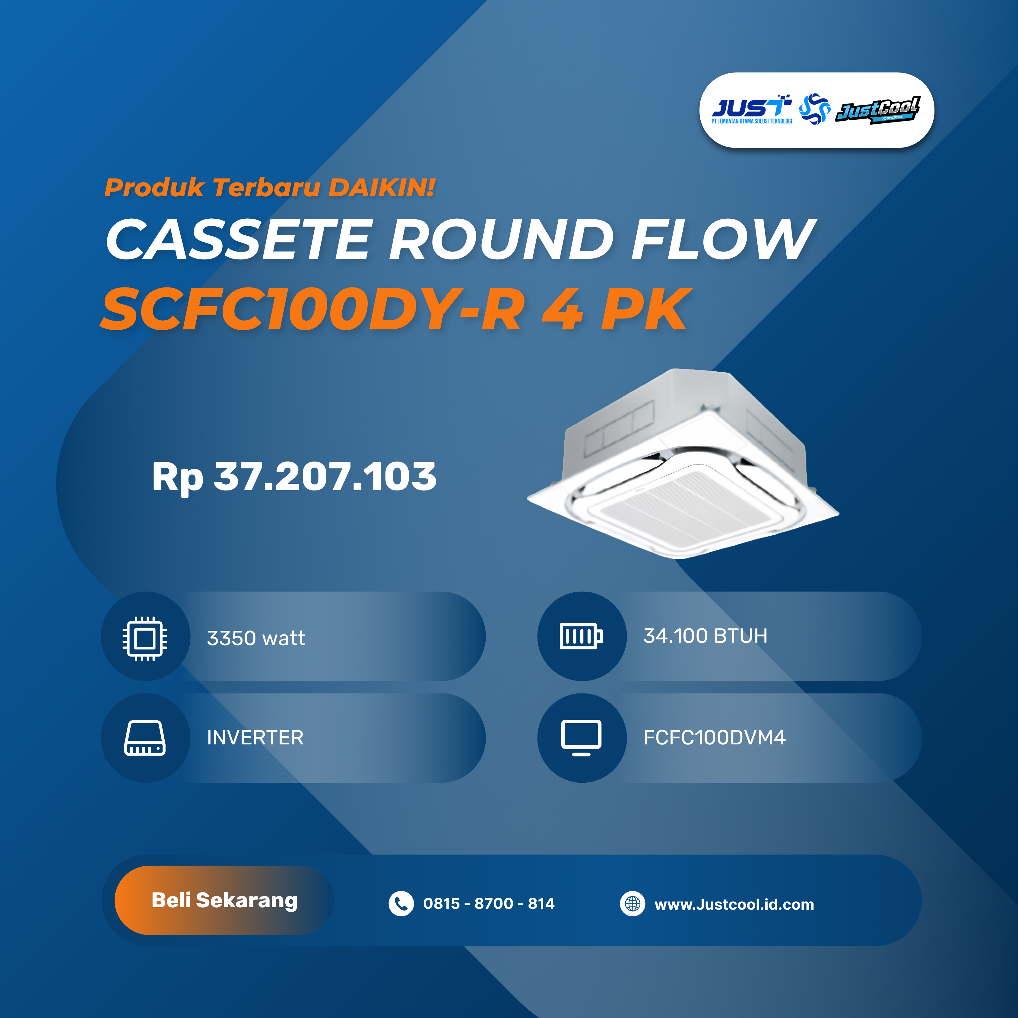 Daikin Cassette Round Flow SCFC100DY-R 4 PK