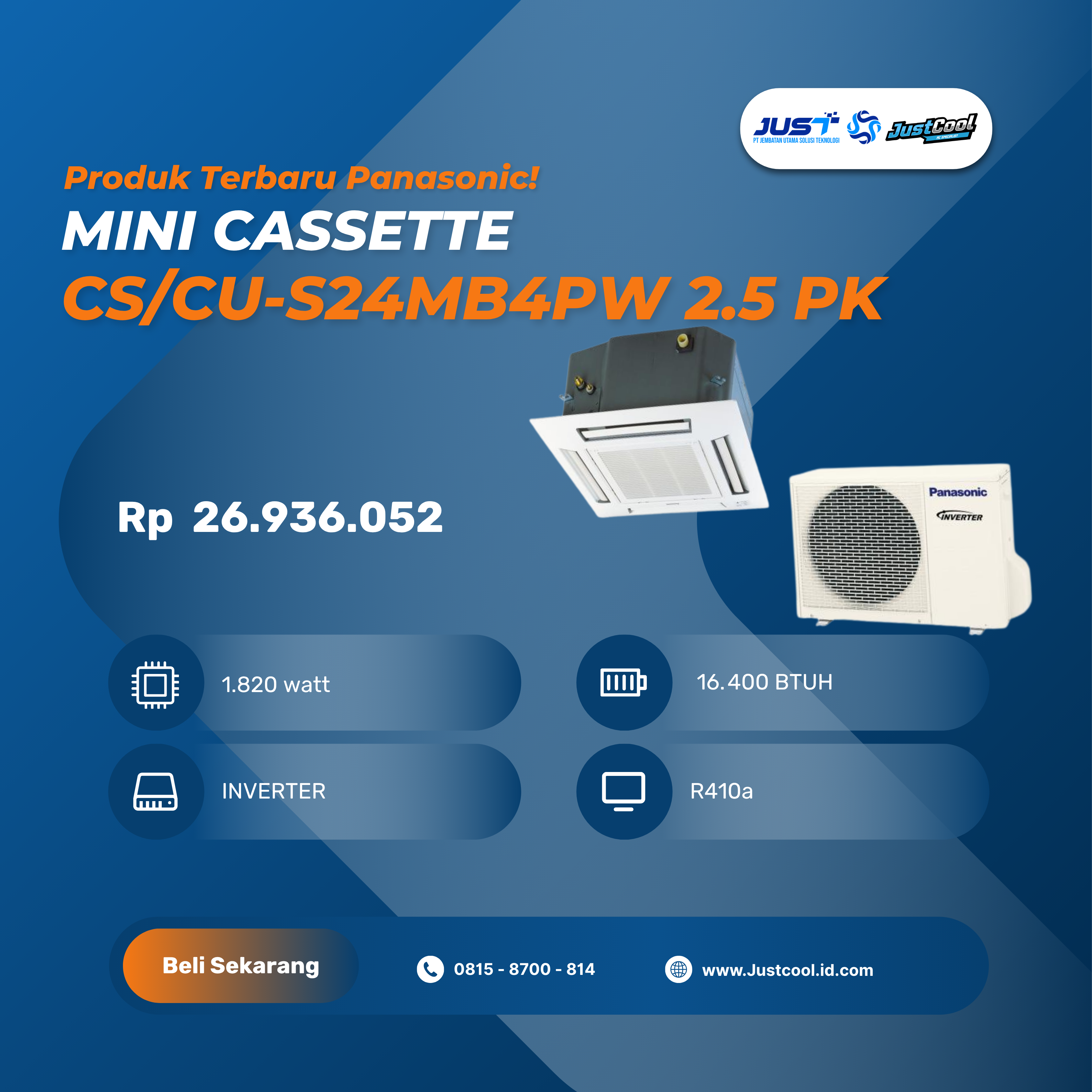 Panasonic Mini Cassette R410a 2.5 PK