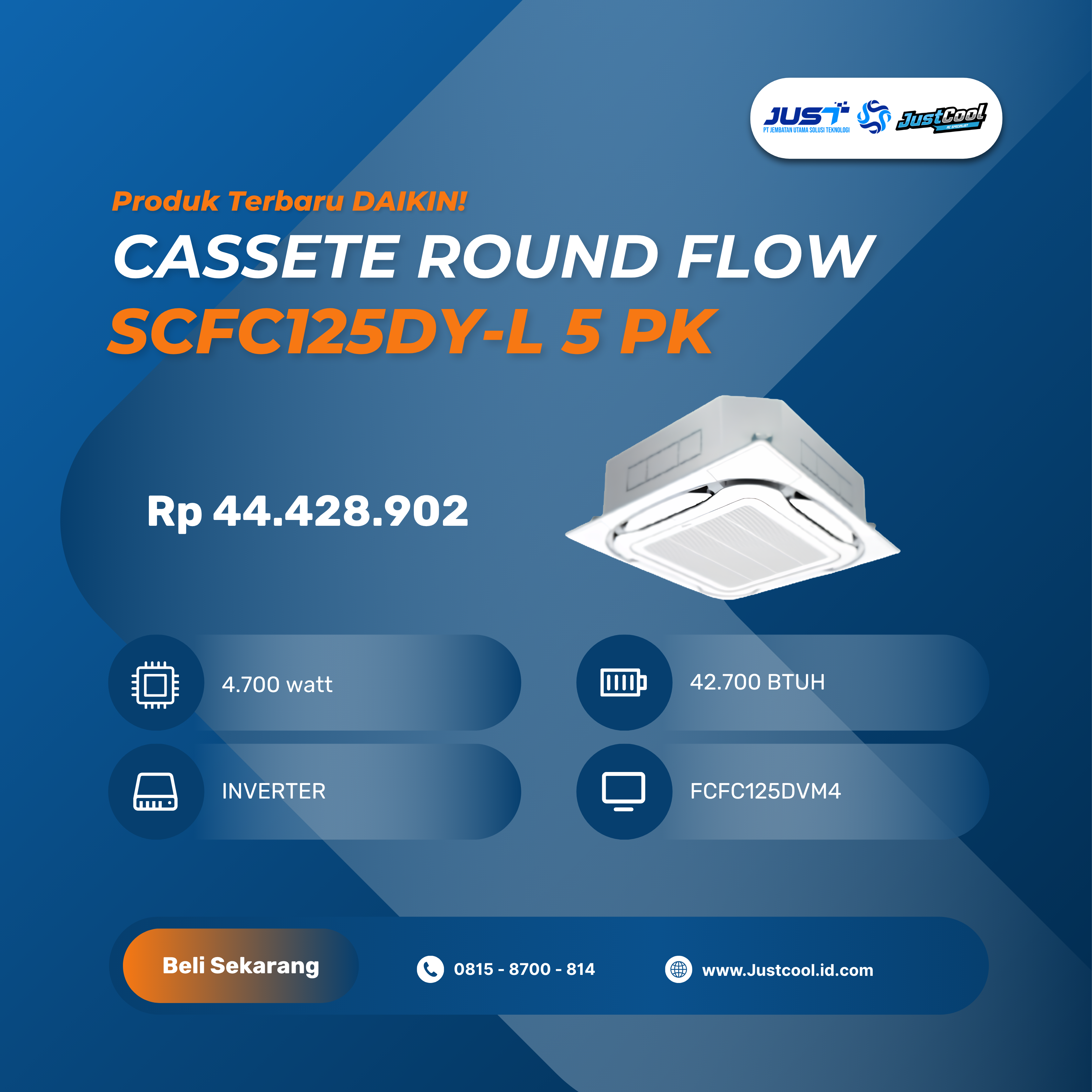 Daikin Cassette Round Flow SCFC125DY-L 5 PK