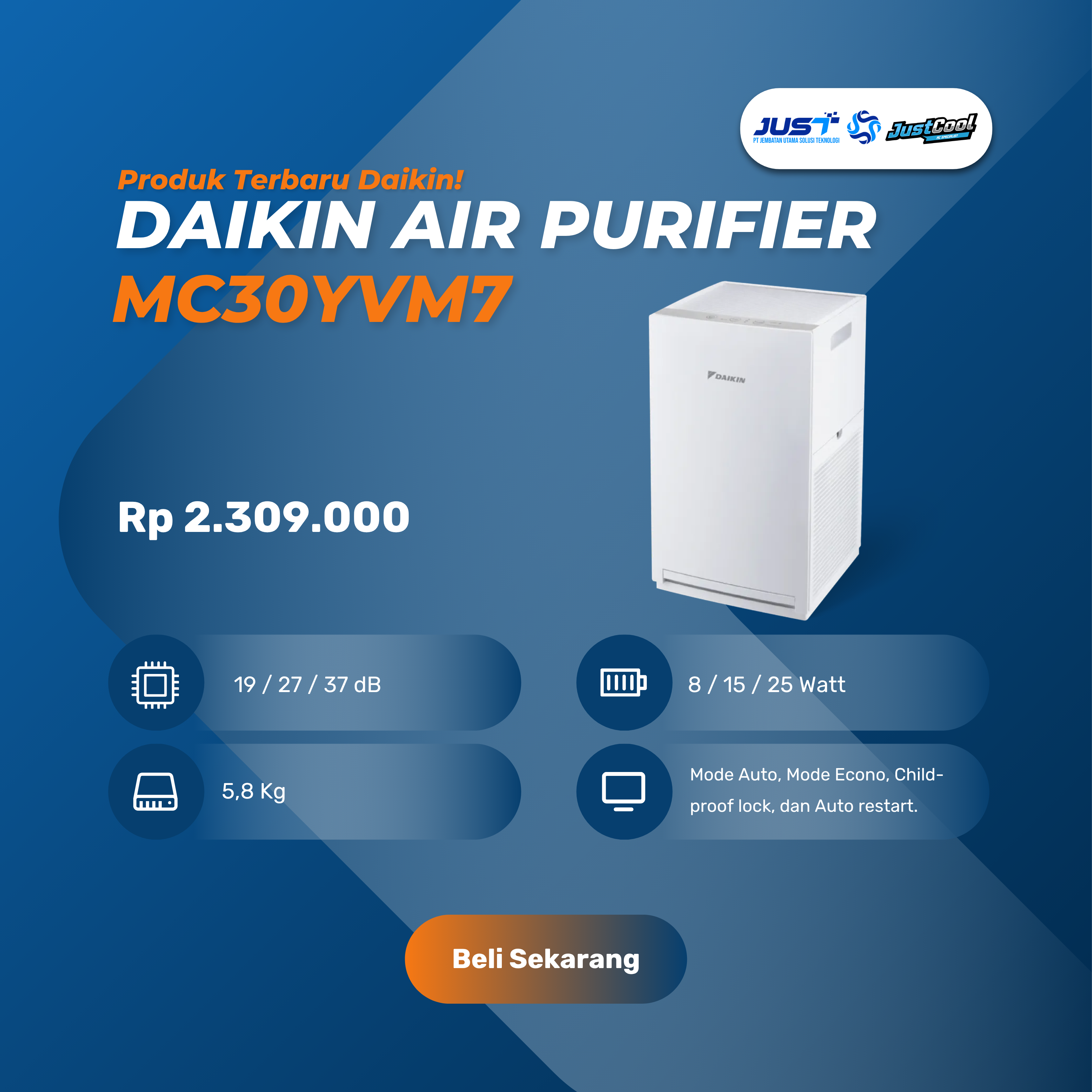 Daikin Air Purifier MC30YVM7