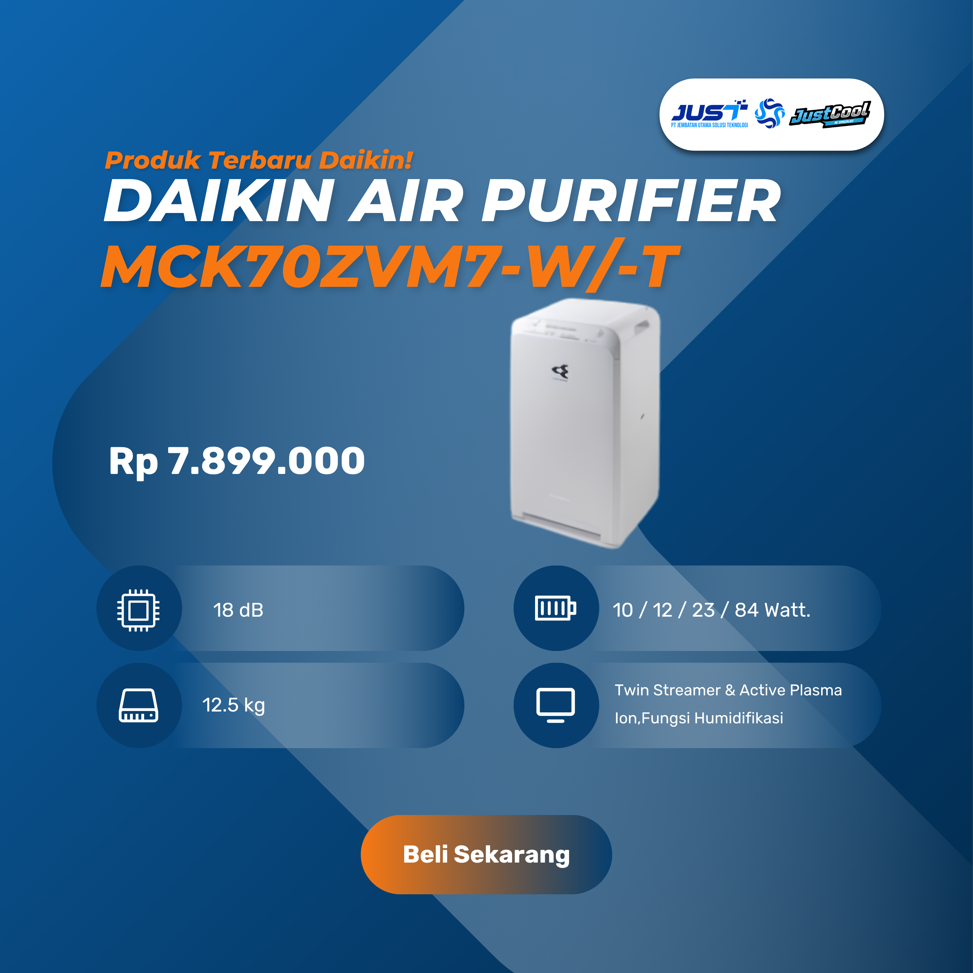 Daikin Air Purifier MCK70ZVM7-W/-T